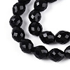 Natural Black Onyx(Dyed & Heated) Beads Strands G-T142-88-3