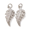 Brass Micro Pave Clear Cubic Zirconia Pendants CU-CBA2907-08P-1