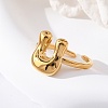 304 Stainless Steel Open Cuff Rings for Women LS-RJEW-M060-01G-21-3