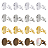 DIY Blank Dome Brass Cufflink Making Kits FIND-DC0006-76-1
