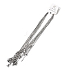 12Pcs 304 Stainless Steel Serpentine Chain Necklaces for Men Women NJEW-H093-19P-03-4