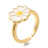 Rack Plating Brass Open Cuff Rings for Women RJEW-S244-03G-D-1