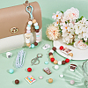 DIY Coffee Theme Silicone & Iron Keychain Making Kits DIY-SC0027-94-4