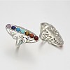 Chakra Jewelry Vintage Filigree Brass Gemstone Wide Band Rings LS-RJEW-N022-01-FF-1