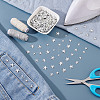 1200Pcs 4 Styles Aluminum Hotfix Iron On Star Studs FIND-NB0006-17P-4