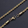 304 Stainless Steel Rope Chain Necklaces NJEW-T012-03-61-G-1