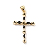 Eco-friendly Brass Micro Pave Cubic Zirconia Pendants KK-D066-26G-RS-1