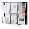 2-Tier Rectangle Wall Mounted Acrylic Baseball Card Display Cases with Magnetic Lid ODIS-WH0331-19A-1