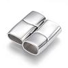 Tarnish Resistant 304 Stainless Steel Magnetic Clasps with Glue-in Ends STAS-G143-48P-2