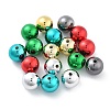 Christmas Theme UV Plating Acrylic Beads PACR-B003-01C-1