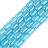 Electroplate Transparent Glass Beads Strands EGLA-Q132-03A-A06-1