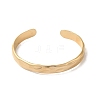 304 Stainless Steel Textured Cuff Bangles BJEW-A003-04G-2