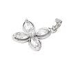 Brass Micro Pave Cubic Zirconia Pendants KK-D357-14B-P-2