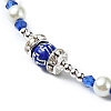 Cross & Virgin Mary Alloy Rosary Bead Necklaces NJEW-JN05123-03-5