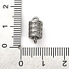 Brass Micro Pave Clear Cubic Zirconia Hollow Column Connector Charms KK-A230-05D-P-3