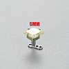 Titanium Steel Cubic Zirconia Square Dermal Anchor Base/Top for Women Men WG87C2F-07-1