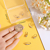 5Pairs Brass Micro Pave Cubic Zirconia Ear Hooks KK-BBC0014-85-3
