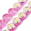 Electroplate Baking Paint Transparent Glass Beads Strands GL-CBA2ED2-05A-1