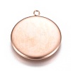 Ion Plating(IP) 304 Stainless Steel Pendant Cabochon Settings STAS-G127-13-20mm-RG-2
