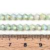 Anti-Tarnish Electroplate Bicone Glass Beads Strands EGLA-T021-4mm-16-09-4