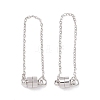 Brass Magnetic Clasp with Cable Safety Chain KK-F839-035P-1