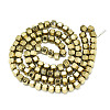Electroplate Non-magnetic Synthetic Hematite Beads Strands G-S352-68A-01-2