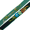 Velvet Handmade Flower Embroidered Lace Ribbons SRIB-WH0011-077B-1