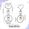 18Pcs Alloy Swivel Keychain Clasps KEYC-SP0001-48B-P-2