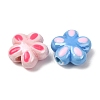 Five Petal Flower Bright Glazed Porcelain Beads PR-CBA4DE3-01-2