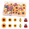45Pcs 5 Styles Opaque Resin Cabochons CRES-YW0001-36-1