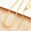 2MM Brass Chain Necklaces for Women NJEW-A062-02G-1