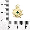 Sun Brass Micro Pave Cubic Zirconia Pendants KK-C134-11G-02-3