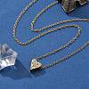 304 Stainless Steel Crystal Rhinestone Pendant Cable Chain Necklaces for Women LS-NJEW-C062-01A-G-1