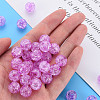 Transparent Crackle Acrylic Beads MACR-S373-66A-N06-5