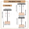 3Pcs 3 Sizes Iron T Bar Earring Display Stands EDIS-WH0012-36A-2