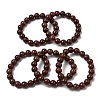 Natural Coffee Jasper Beads Bracelets BJEW-A153-01B-2
