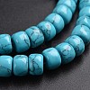 Synthetic Turquoise Column Bead Strands X-G-E266-04B-1