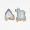 Natural Druzy Agate Slices Pendants G-Q494-65I-G-2