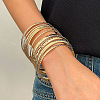 10Pcs Alloy Bangle Set for Women WG160B4-08-1