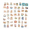 50Pcs 50 Styles Paper Shiba Inu Dog Cartoon Stickers Sets STIC-P004-23A-1