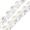Electroplate Baking Paint Transparent Glass Beads Strands GL-CBA2ED2-05E-1