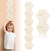 Hexagon Wood Measuring Growth Chart Rulers TOOL-WH0136-124A-1