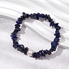 Natural Lapis Lazuli Chips Stretch Bracelets for Women BJEW-JB11343-10-1