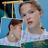 12Pair 2 Style 304 Stainless Steel Huggie Hoop Earrings STAS-UN0032-60-6