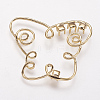 Brass Connectoe Rhinestone Settings LS-KK-F731-55G-3