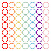 140Pcs 7 Colors Plastic Twisted Loose Leaf Book Binder Hinged Rings FIND-TA0008-27-1