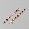 Alloy Flat Round Tassel Leverback Earrings EJEW-WH0020-36C-2