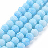 Opaque Baking Painted Crackle Glass Beads Strands EGLA-S174-20D-1