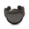 Spiral 304 Stainless Steel Cuff Ring Components STAS-P454-02E-B-2