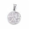 304 Stainless Steel Pendants STAS-P211-16P-1